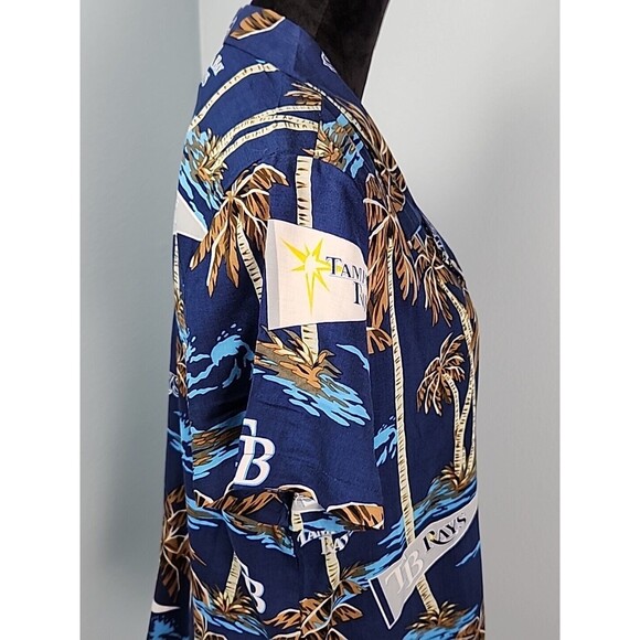 Tampa Bay Rays Reyn Spooner Shirt Medium Blue Button Up MLB Baseball Hawaiian - Picture 6 of 10